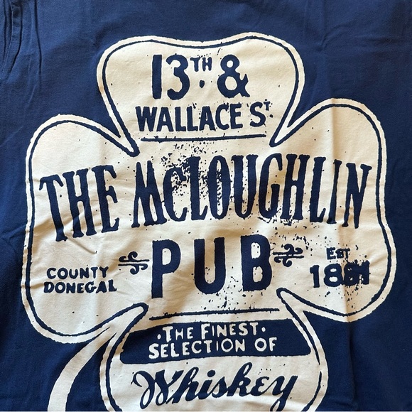 Pub Graphic T-Shirt Blue and White UK Men’s XXL - Picture 2 of 3